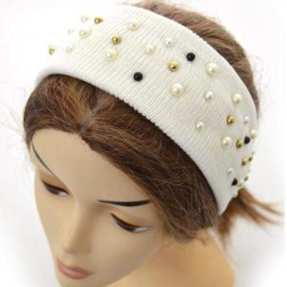 New! Pearl Studded Headband / Ear Warmer
